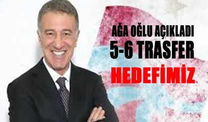 Ahmet Ağaoğlu: 5-6 transfer düşünüyoruz