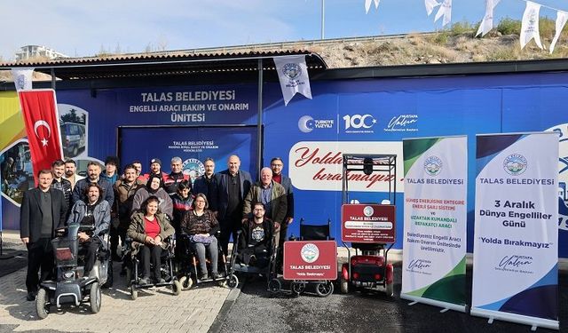 Kayseri Talas'ta engellilere çifte sürpriz